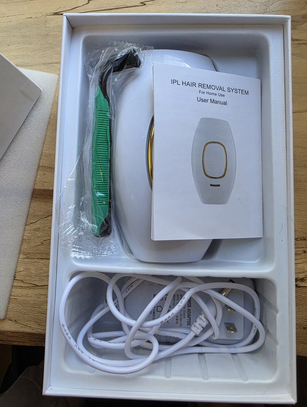 IPL Hair Removal Device - White with Gold Trim